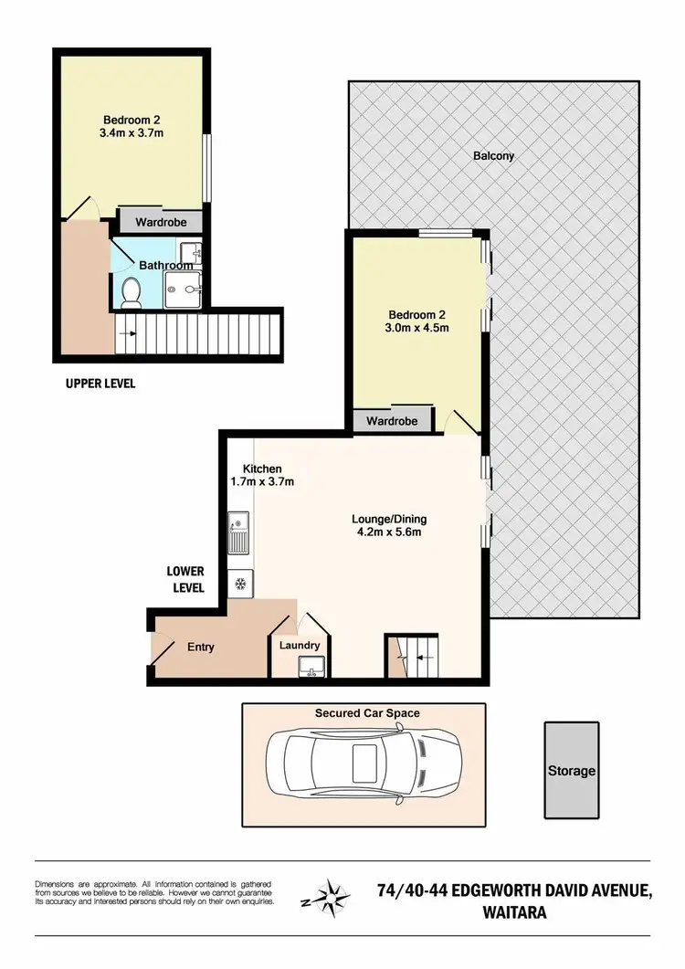 Floorplan of Homely apartment listing, 74/40-44 Edgeworth David Avenue, Waitara NSW 2077