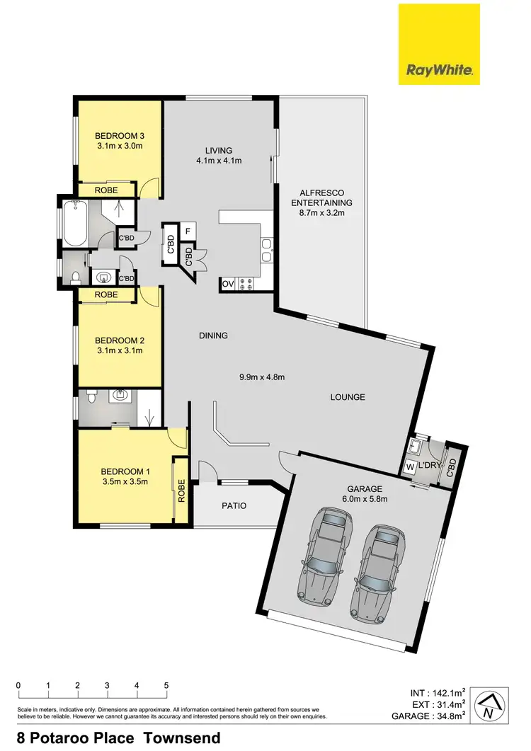 Floorplan of Homely house listing, 8 Potaroo Place, Townsend NSW 2463