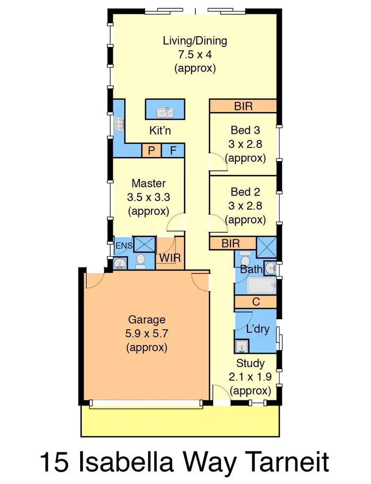 Floorplan of Homely house listing, 15 Isabella Way, Tarneit VIC 3029