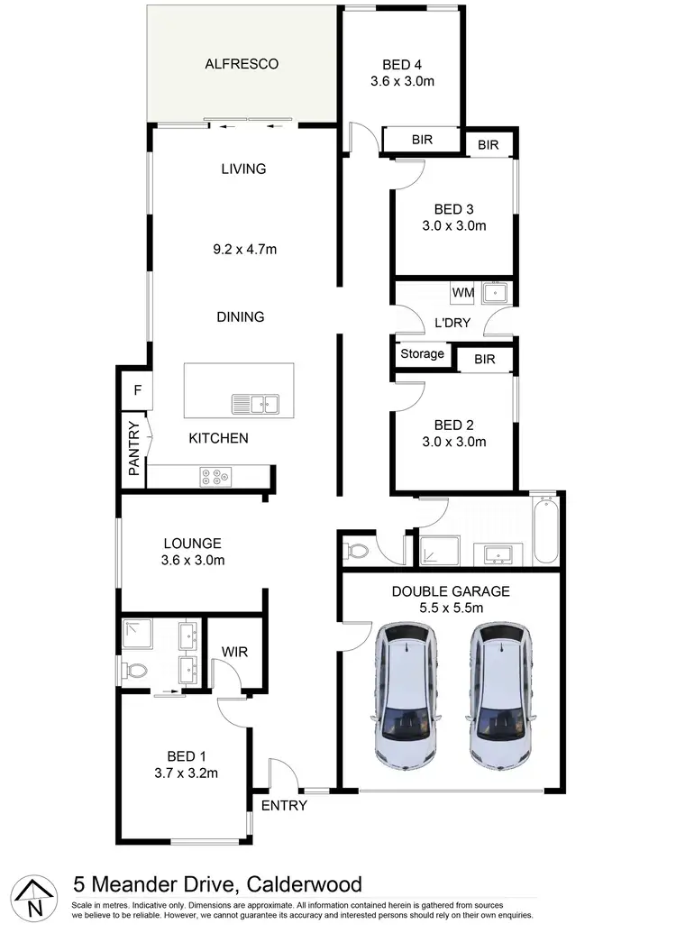 Floorplan of Homely house listing, 5 Meander Drive, Calderwood NSW 2527