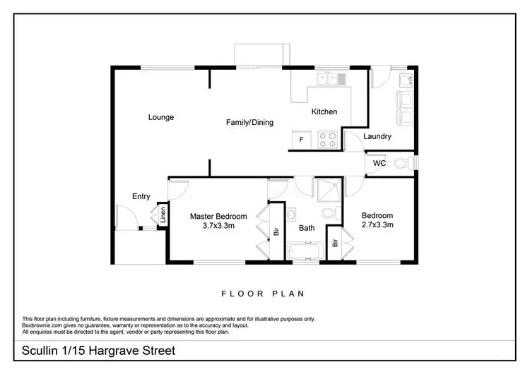 Floorplan of Homely townhouse listing, 1/15 Hargrave Street, Scullin ACT 2614