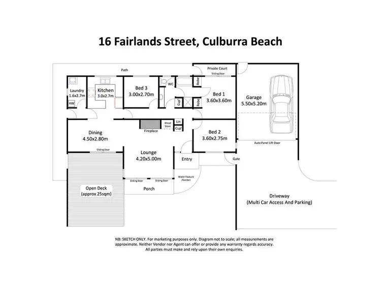 Floorplan of Homely house listing, 16 Fairlands Street, Culburra Beach NSW 2540
