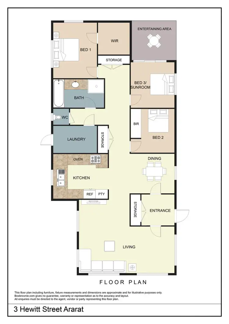 Floorplan of Homely house listing, 3 Hewitt Street, Ararat VIC 3377
