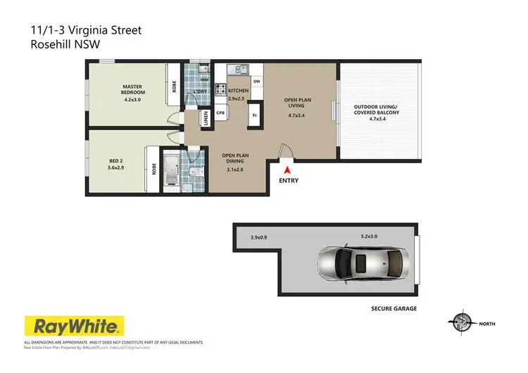 Floorplan of Homely unit listing, 11/1-3 Virginia Street, Rosehill NSW 2142