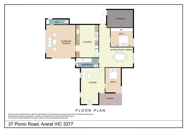 Floorplan of Homely house listing, 37 Picnic Road, Ararat VIC 3377