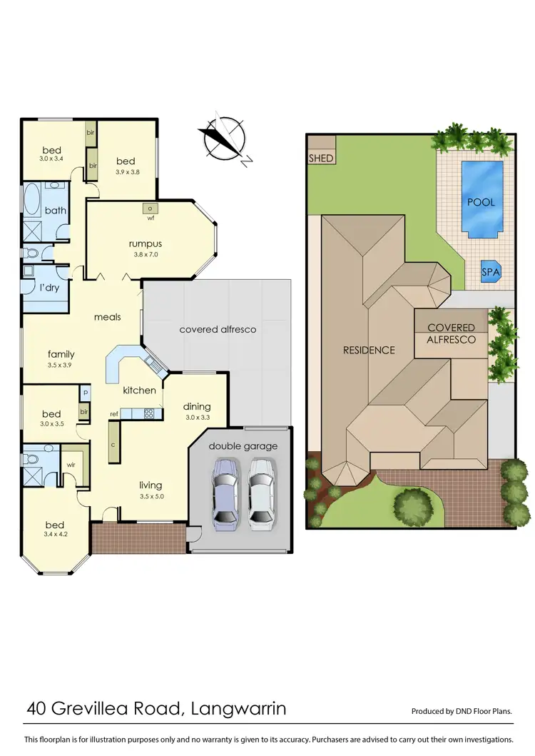 Floorplan of Homely house listing, 40 Grevillea Road, Langwarrin VIC 3910