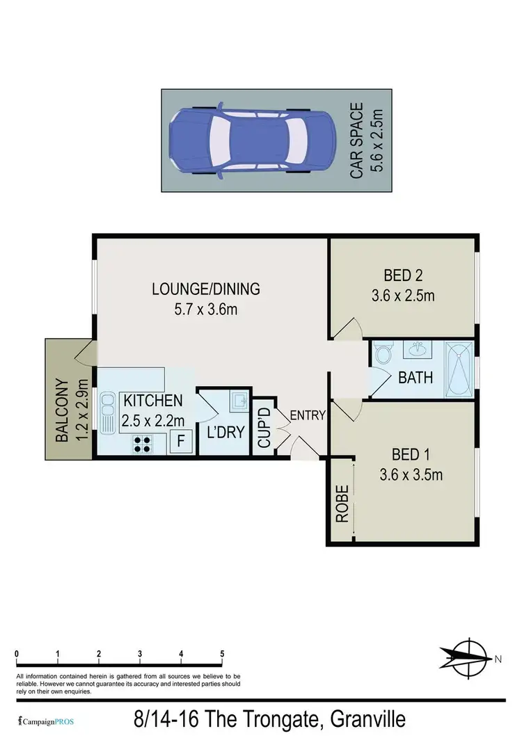 Floorplan of Homely apartment listing, 8/14-16 The Trongate, Granville NSW 2142