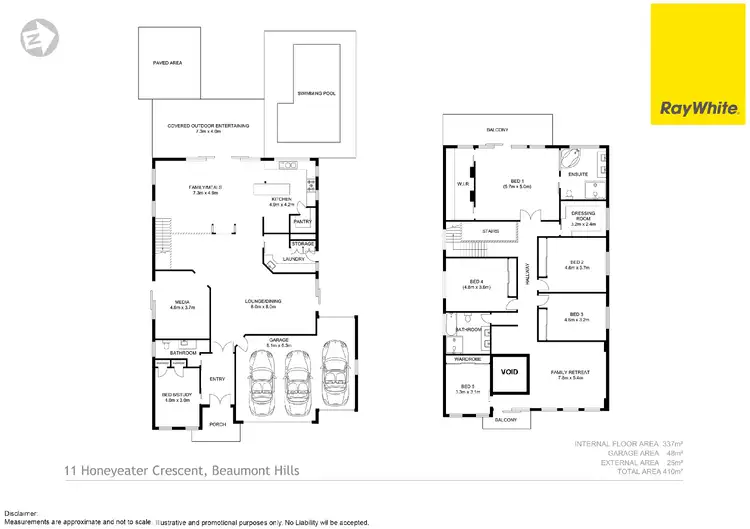 Floorplan of Homely house listing, 11 Honeyeater Crescent, Beaumont Hills NSW 2155