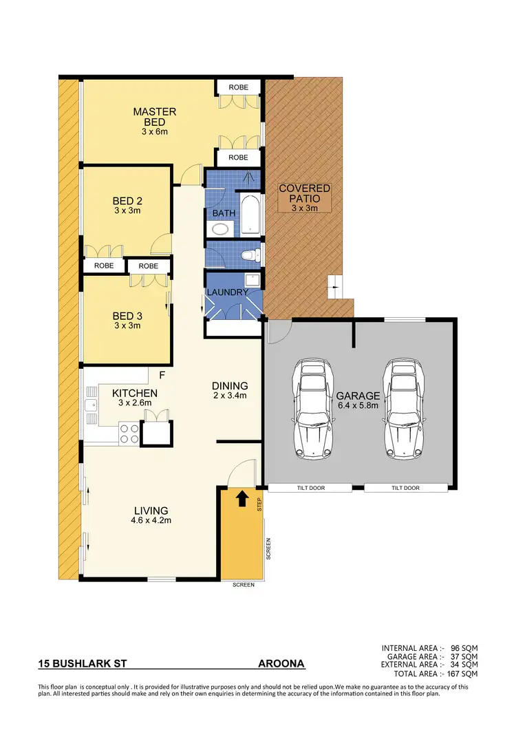 Floorplan of Homely house listing, 15 Bushlark Street, Aroona QLD 4551