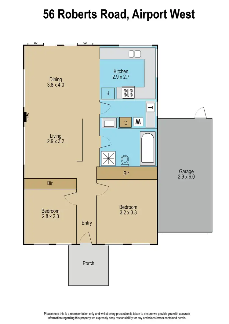 Floorplan of Homely unit listing, 56 Roberts Road, Airport West VIC 3042