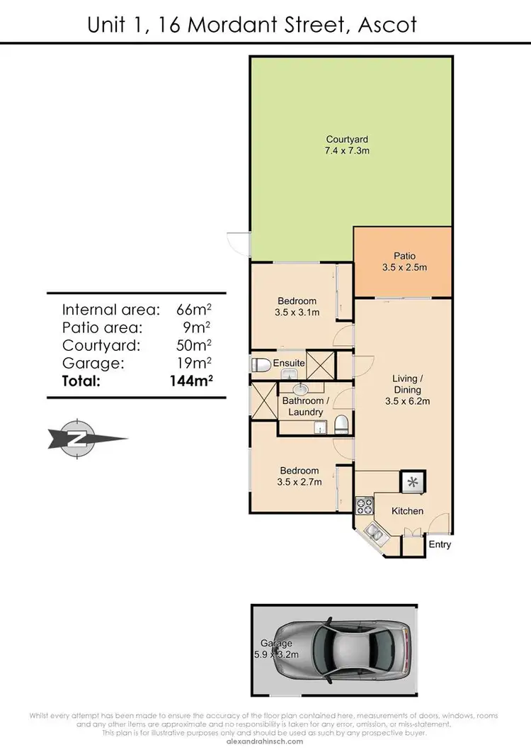 Floorplan of Homely unit listing, 1/16 Mordant Street, Ascot QLD 4007