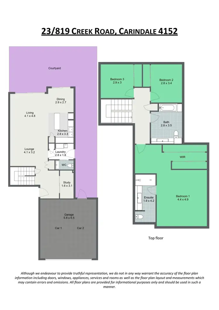 Floorplan of Homely townhouse listing, 23/819 Creek Road, Carindale QLD 4152