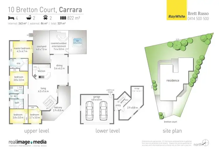 Floorplan of Homely house listing, 10 Bretton Court, Carrara QLD 4211