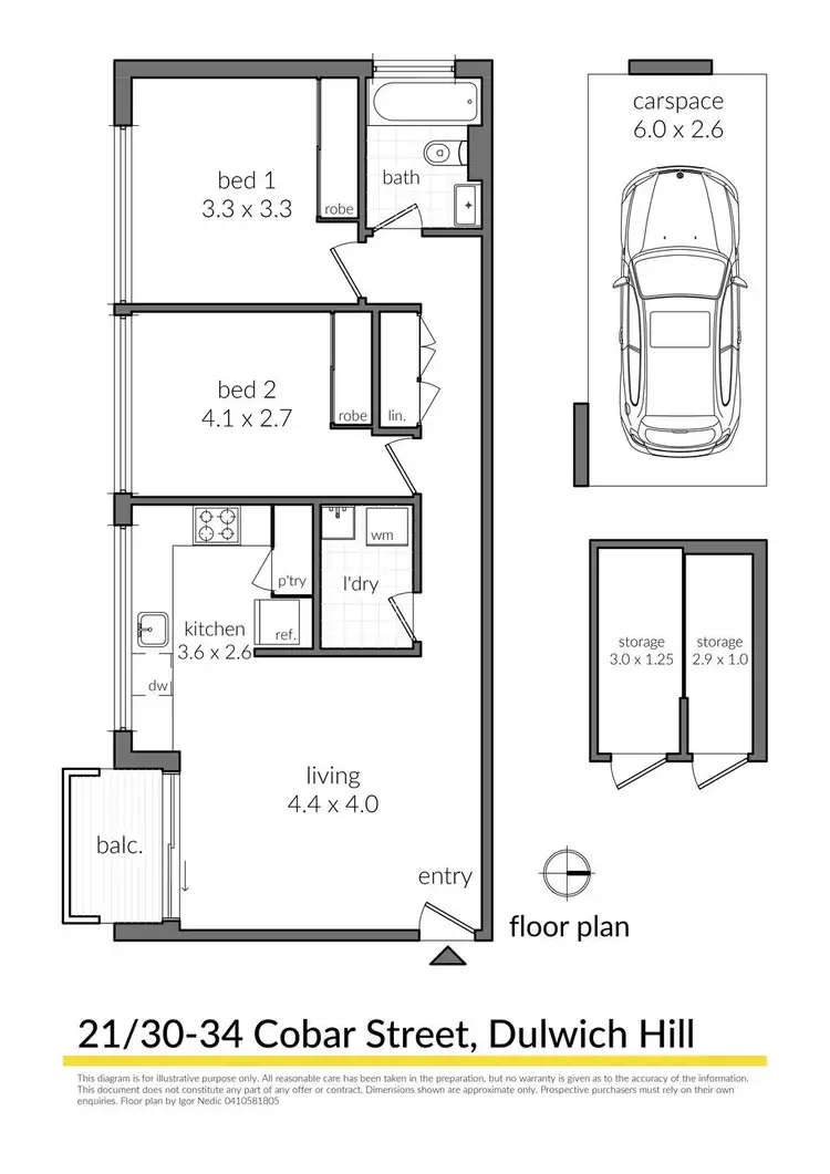 Floorplan of Homely apartment listing, 21/30-34 Cobar Street, Dulwich Hill NSW 2203