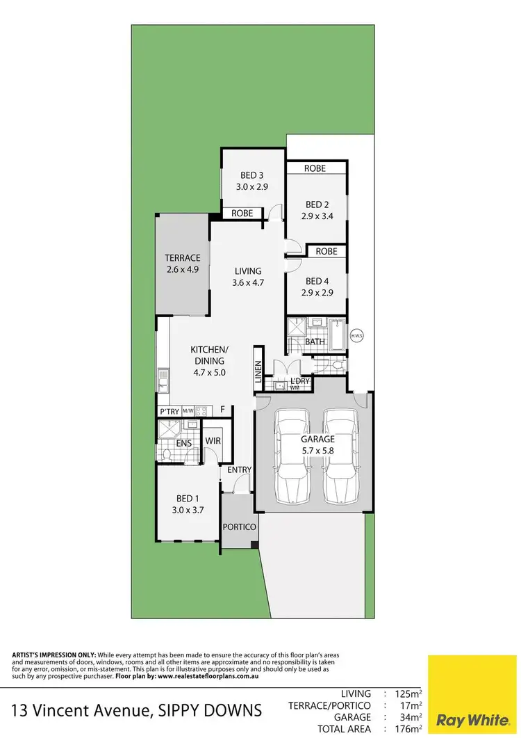 Floorplan of Homely house listing, 13 Vincent Avenue, Sippy Downs QLD 4556