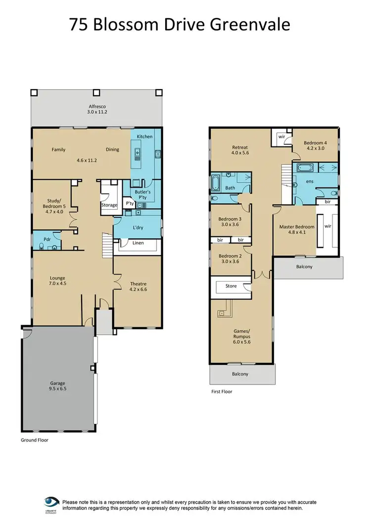 Floorplan of Homely house listing, 75 Blossom Drive, Greenvale VIC 3059