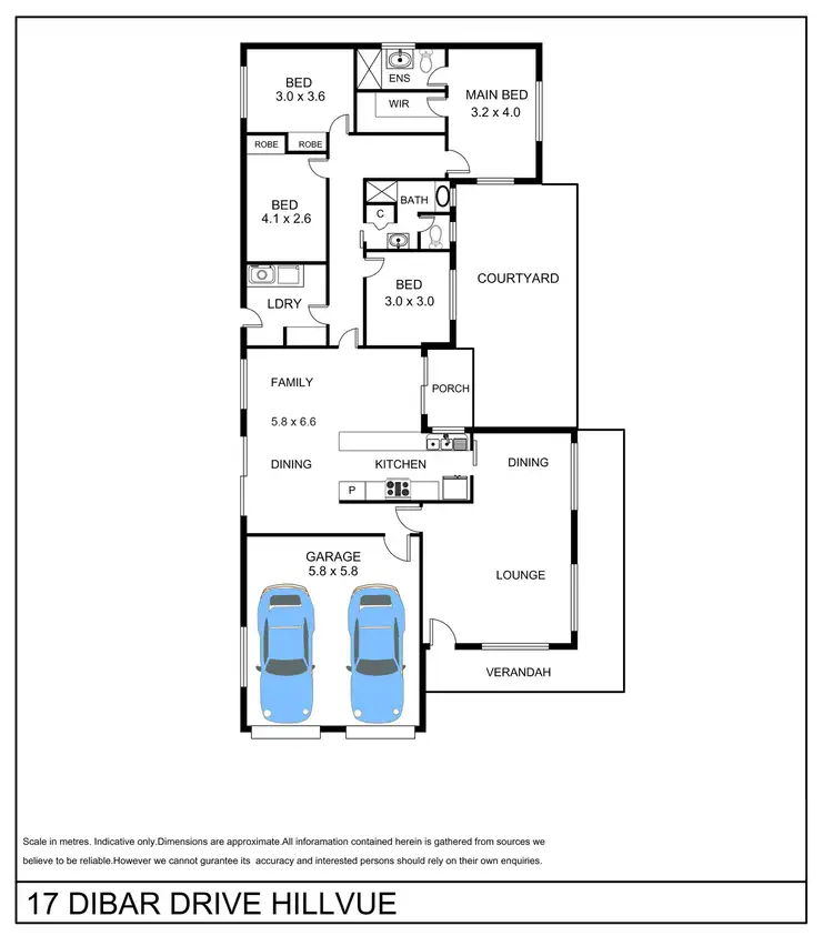 Floorplan of Homely house listing, 17 Dibar Drive, Tamworth NSW 2340