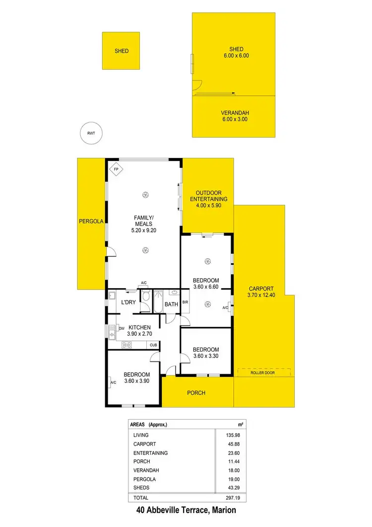 Floorplan of Homely house listing, 40 Abbeville Terrace, Marion SA 5043