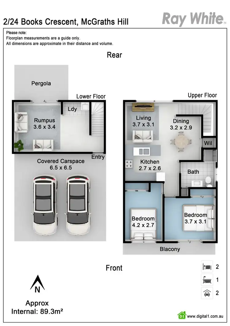 Floorplan of Homely house listing, 2/24 Books Crescent, Mcgraths Hill NSW 2756