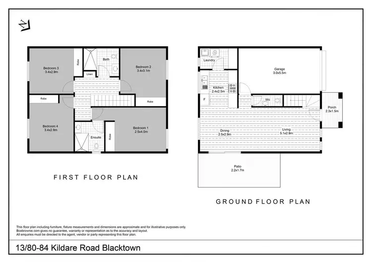 Floorplan of Homely townhouse listing, 13/80-84 Kildare Road, Blacktown NSW 2148
