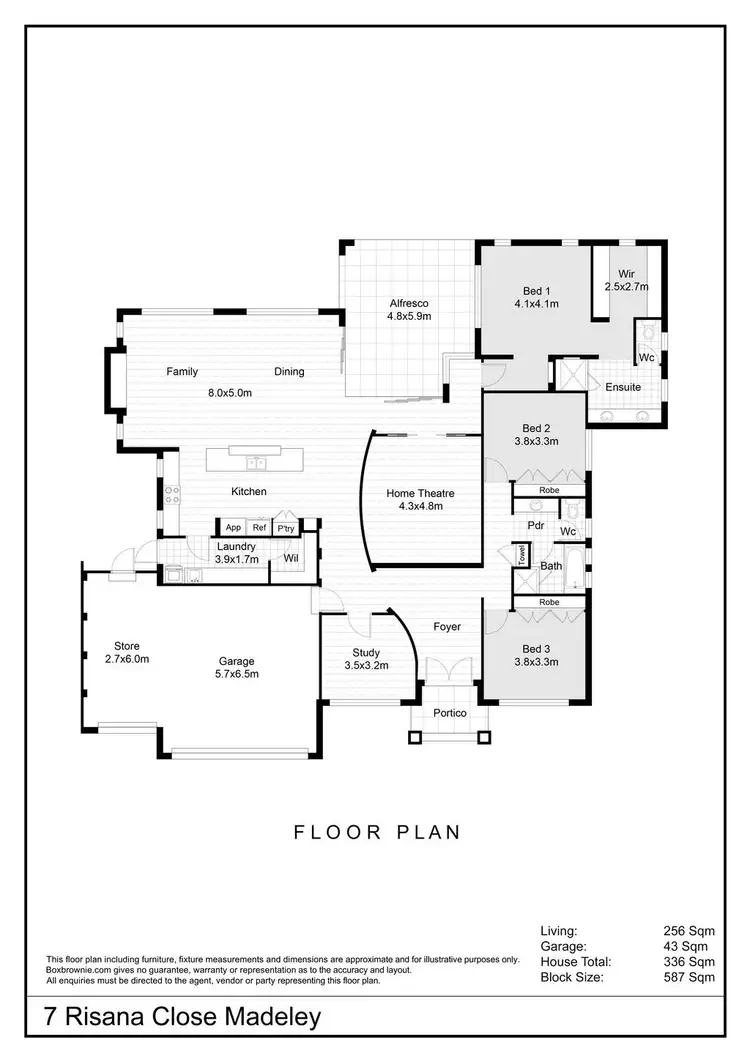 Floorplan of Homely house listing, 7 Risana Close, Madeley WA 6065