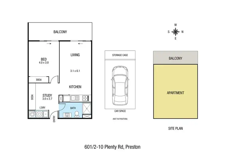 Floorplan of Homely apartment listing, 601/2-10 Plenty Road, Preston VIC 3072