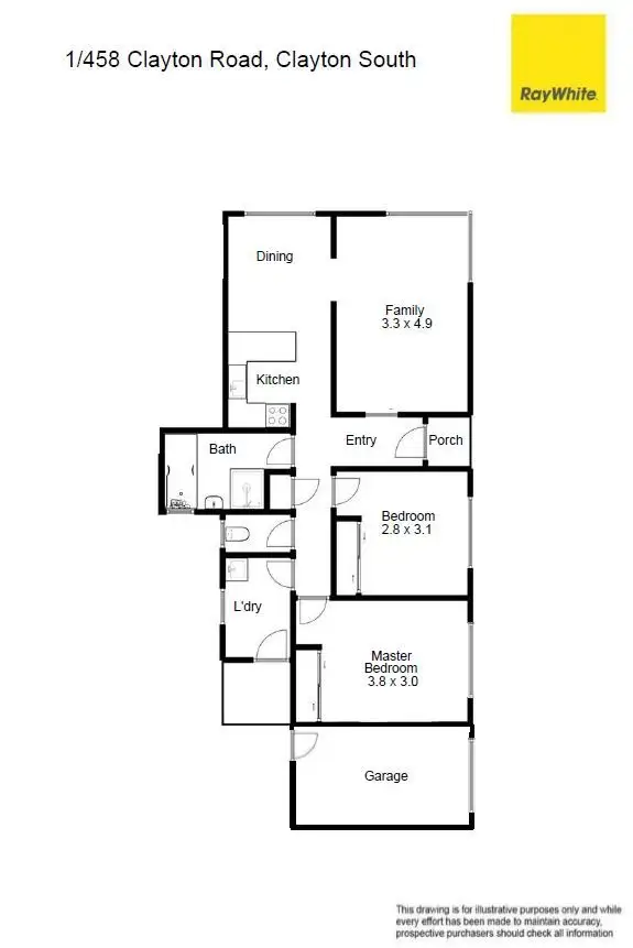 Floorplan of Homely house listing, 2/458 Clayton Road, Clayton South VIC 3169