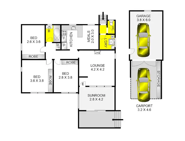 Floorplan of Homely house listing, 16 Zinnia Street, Norlane VIC 3214