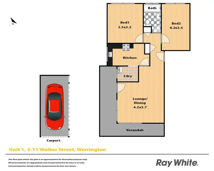 Floorplan of Homely unit listing, 1/5-11 Walker Street, Werrington NSW 2747
