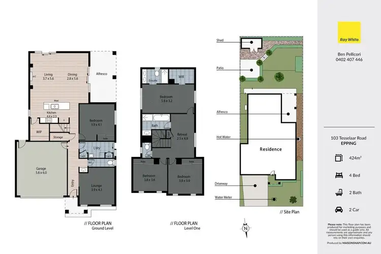 Floorplan of Homely house listing, 103 Tesselaar Road, Epping VIC 3076