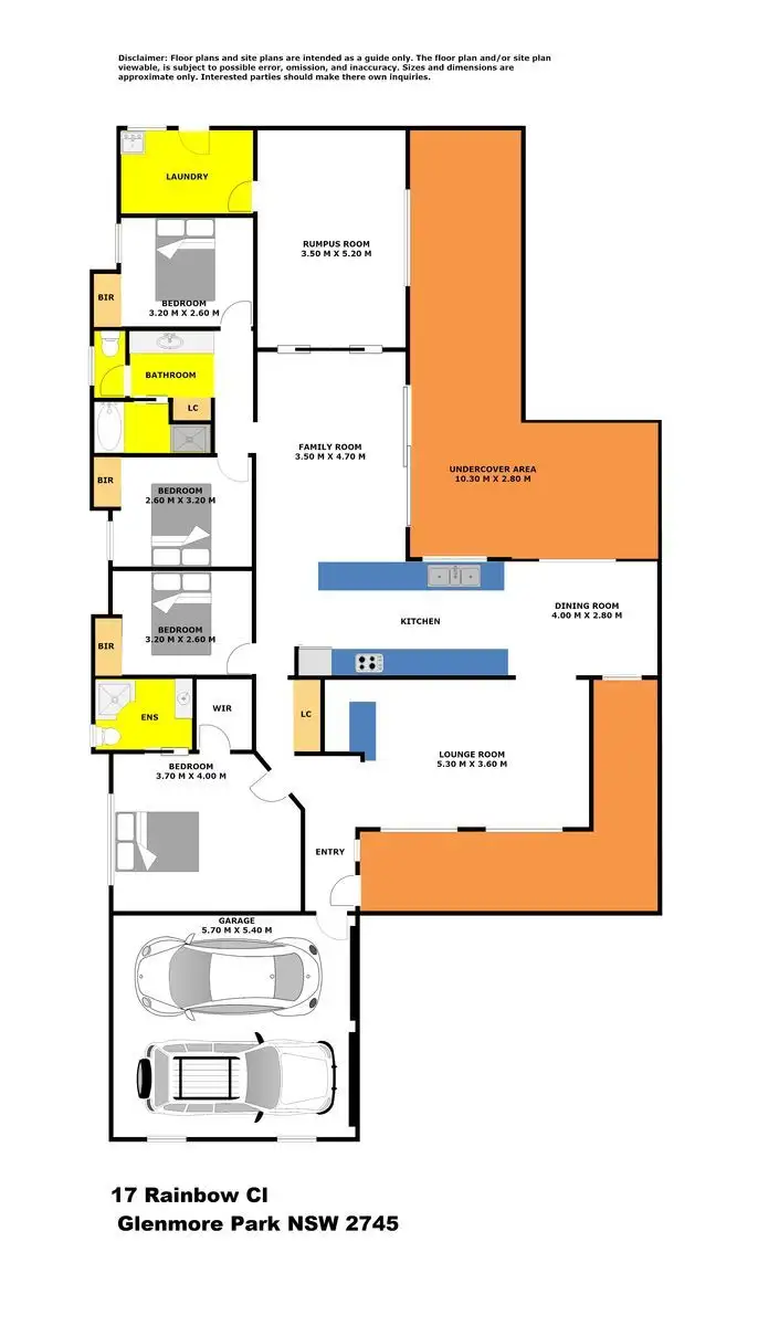 Floorplan of Homely house listing, 17 Rainbow Place, Glenmore Park NSW 2745