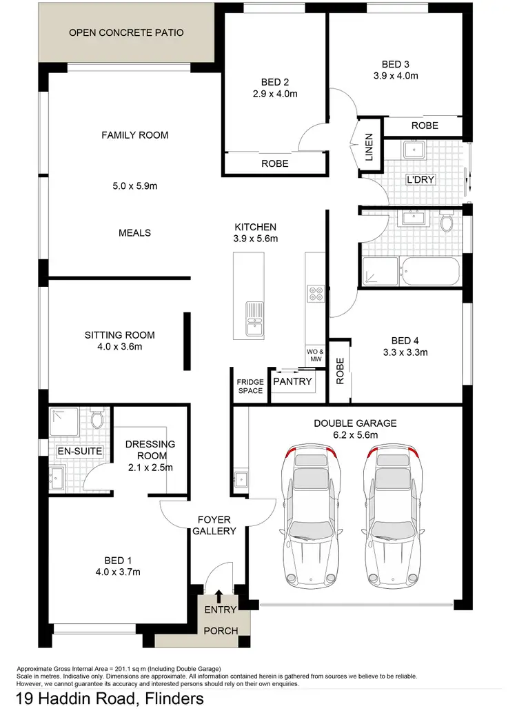 Floorplan of Homely house listing, 19 Haddin Road, Flinders NSW 2529