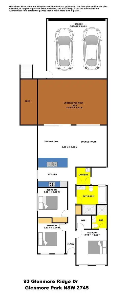 Floorplan of Homely house listing, 93 Glenmore Ridge Drive, Glenmore Park NSW 2745