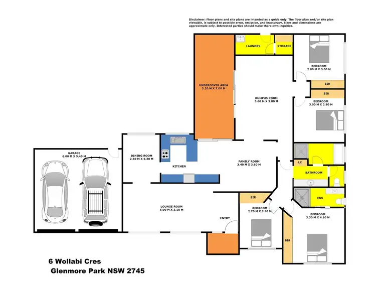 Floorplan of Homely house listing, 6 Wollabi Crescent, Glenmore Park NSW 2745
