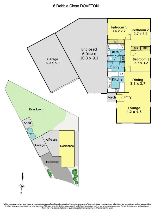 Floorplan of Homely house listing, 6 Debbie Close, Doveton VIC 3177