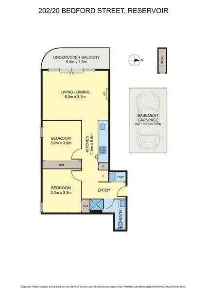 Floorplan of Homely unit listing, 202/20 Bedford Street, Reservoir VIC 3073