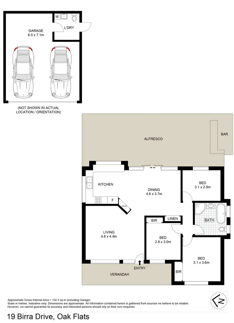 Floorplan of Homely house listing, 19 Birra Drive, Oak Flats NSW 2529