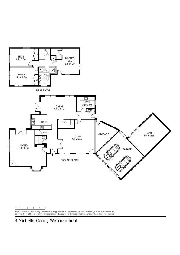 Floorplan of Homely house listing, 8 Michelle Court, Warrnambool VIC 3280