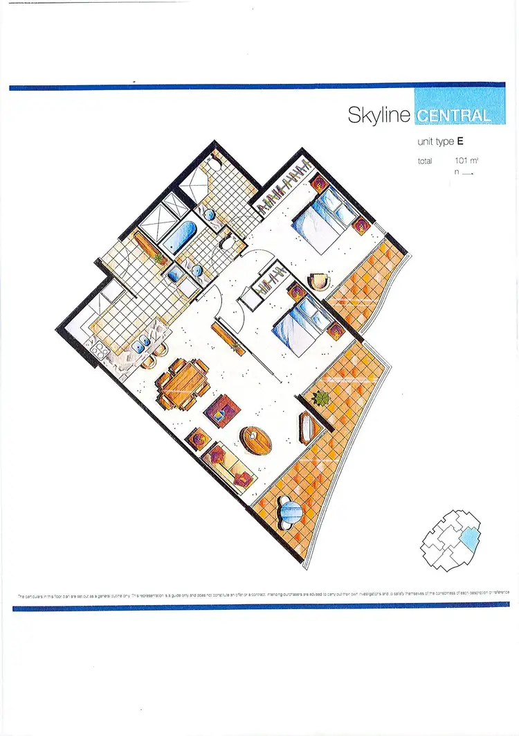 Floorplan of Homely unit listing, 3263/23 Ferny Avenue, Surfers Paradise QLD 4217