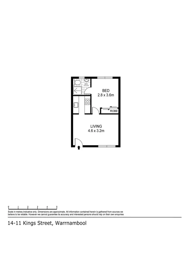 Floorplan of Homely unit listing, 14/11 King Street, Warrnambool VIC 3280