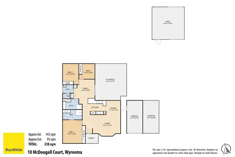 Floorplan of Homely house listing, 10 McDougall Court, Wyreema QLD 4352
