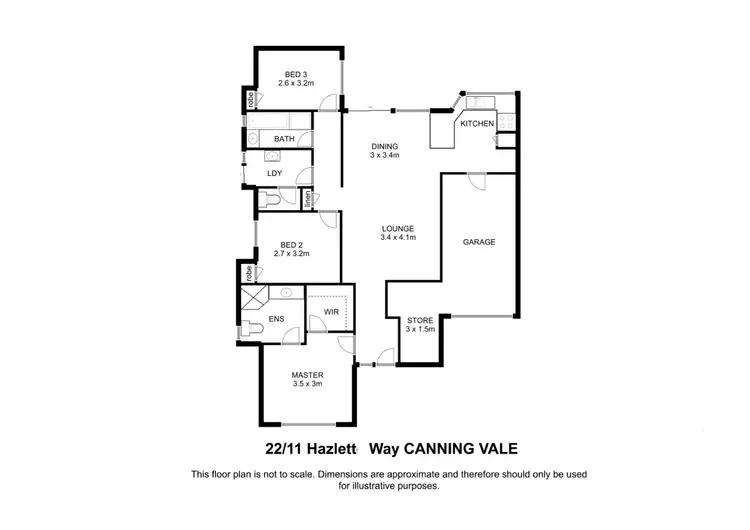 Floorplan of Homely house listing, 22/11 Hazlett Way, Canning Vale WA 6155