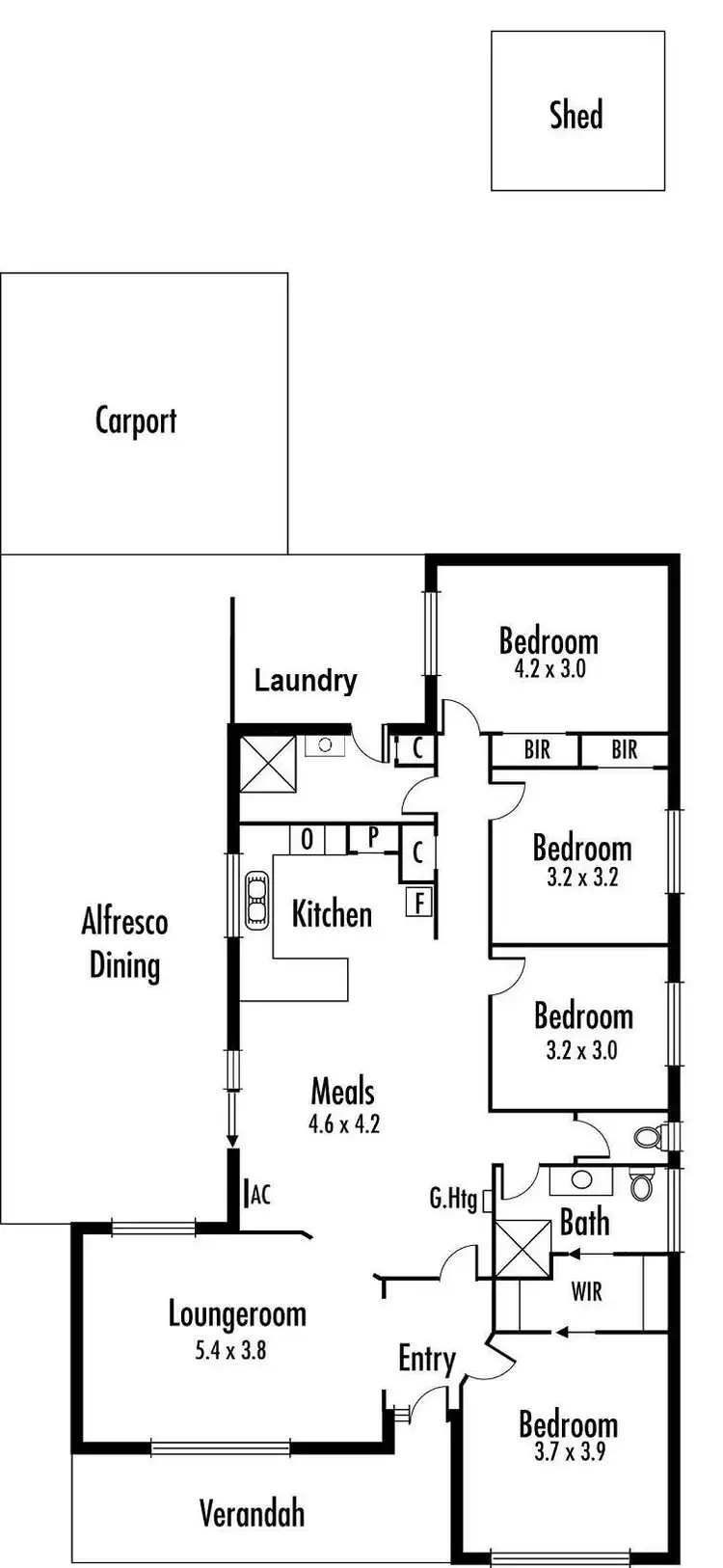 Floorplan of Homely house listing, 21 Kerr Crescent, Aspendale Gardens VIC 3195