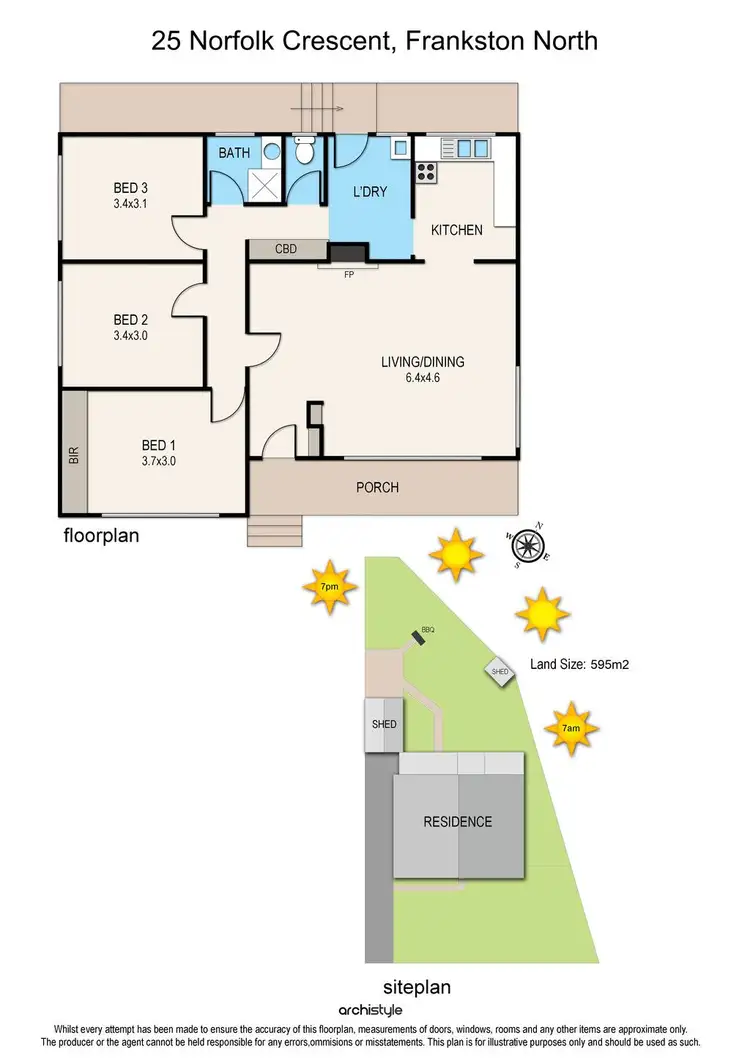 Floorplan of Homely house listing, 25 Norfolk Crescent, Frankston North VIC 3200