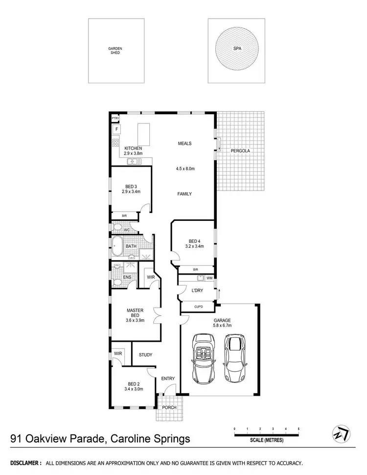 Floorplan of Homely house listing, 91 Oakview Parade, Caroline Springs VIC 3023