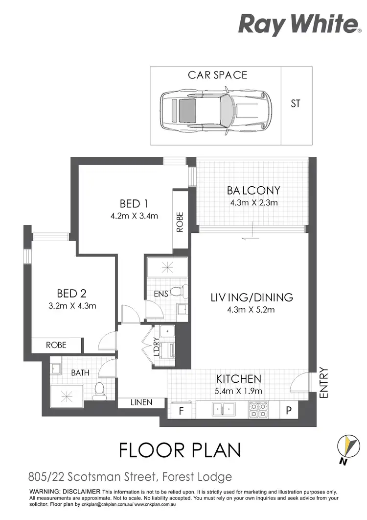 Floorplan of Homely apartment listing, 805/22 Scotsman Street, Forest Lodge NSW 2037