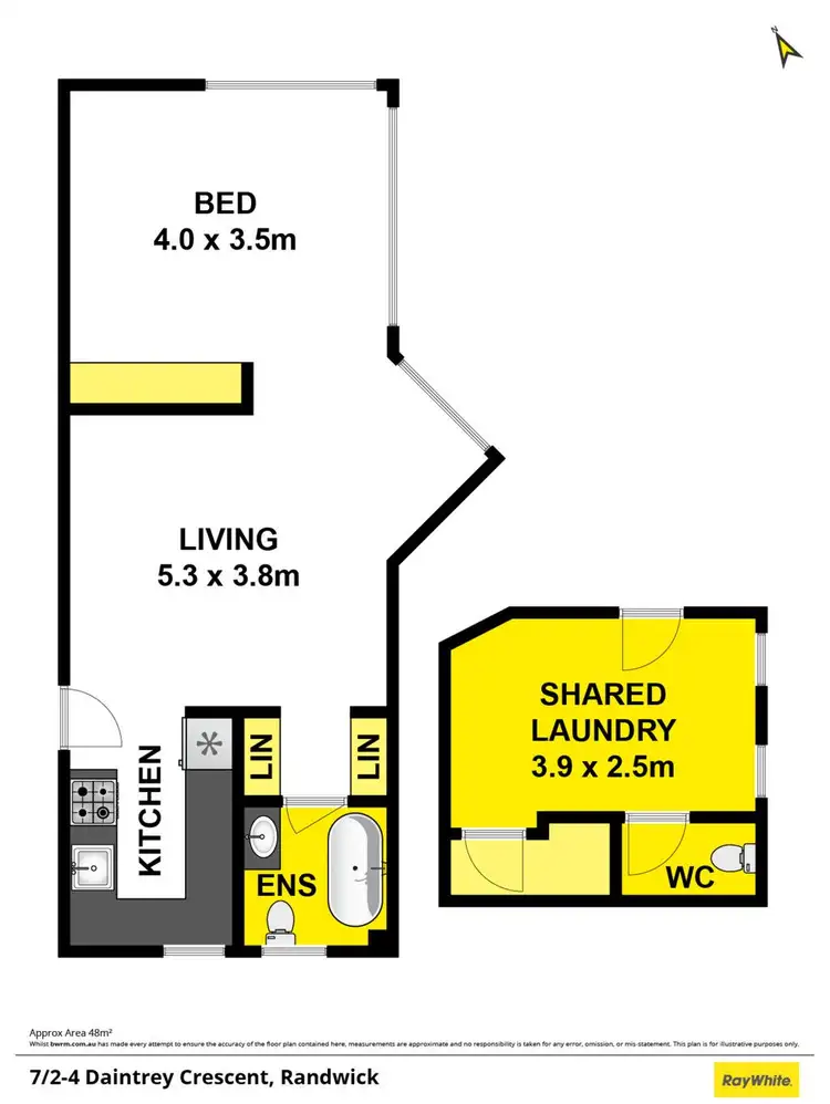 Floorplan of Homely apartment listing, 7/2-4 Daintrey Crescent, Randwick NSW 2031