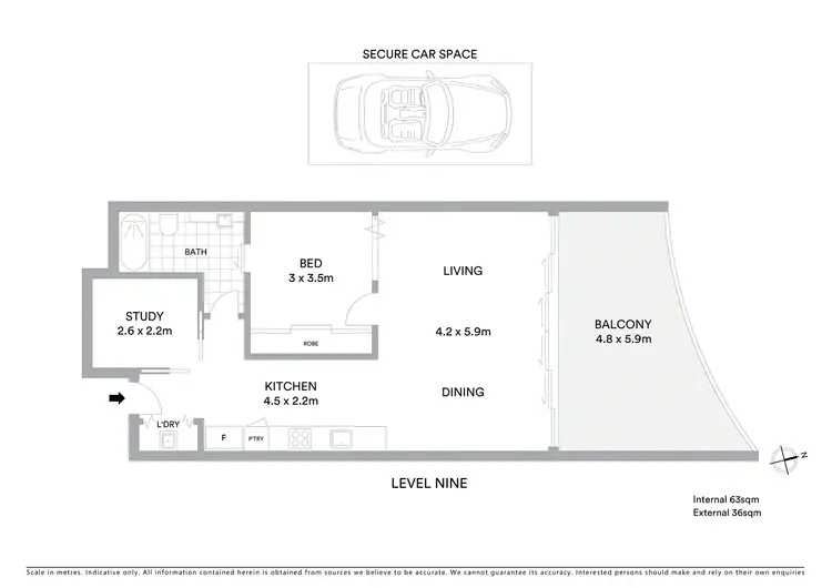 Floorplan of Homely unit listing, 915/430 Marine Parade, Biggera Waters QLD 4216