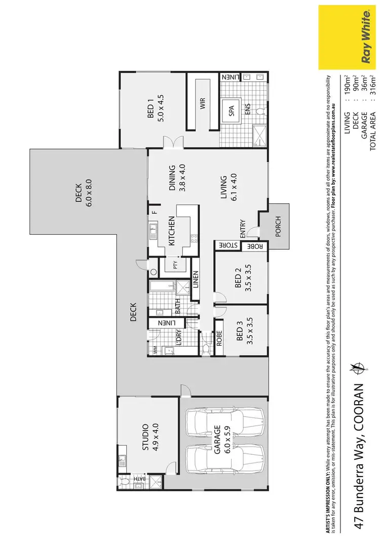Floorplan of Homely house listing, 47 Bunderra Way, Cooran QLD 4569