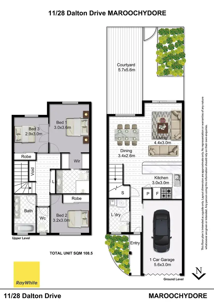 Floorplan of Homely townhouse listing, 11/28 Dalton Drive, Maroochydore QLD 4558